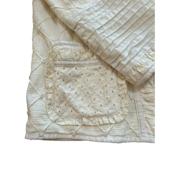 Yak Magik- jacket- off white cream color- Size Medium- intricate & unique design - Picture 5 of 10